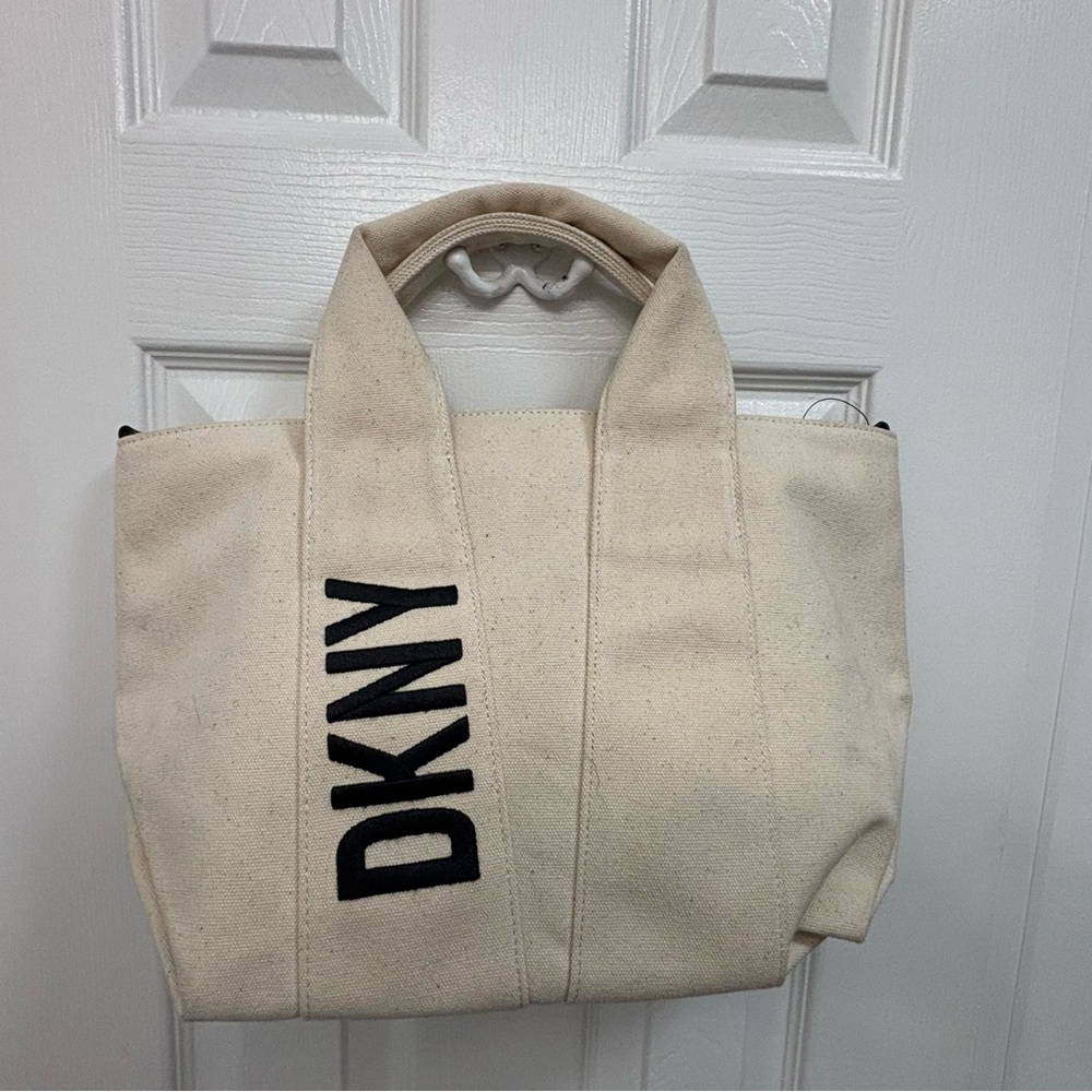 DKNY medium canvas tote bag.